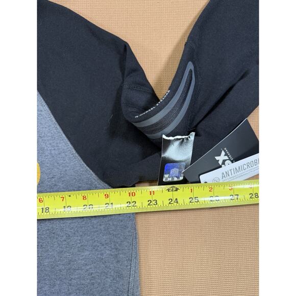 NWT MSX Michael Strahan Steelers Hoodie M Gray Black NFL Pullover - Picture 6 of 8